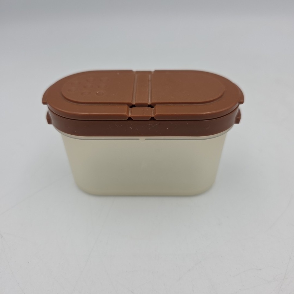 Tupperware Modular Mate Spice Shaker 1843 Storage Container Brown Vintage